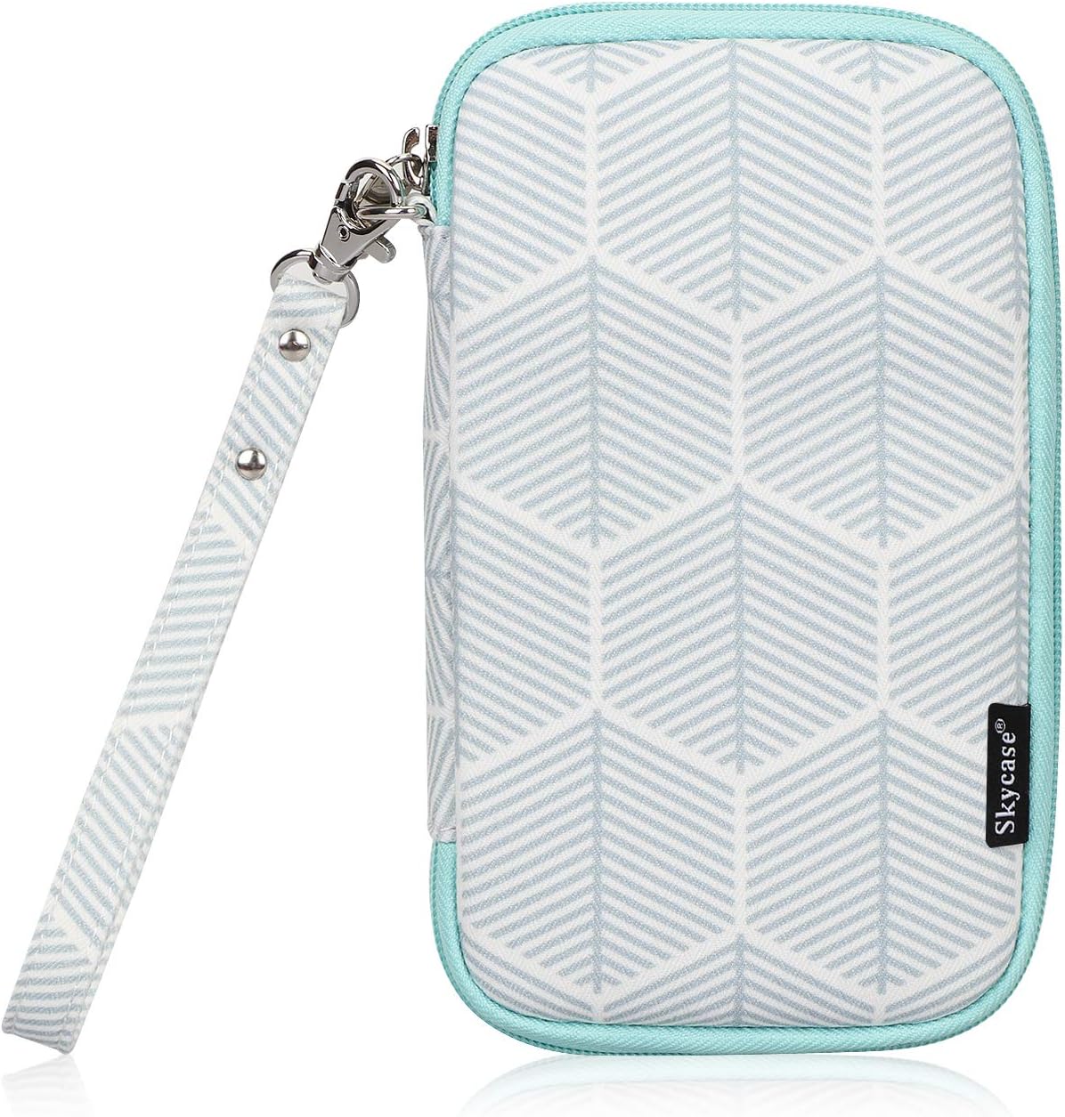 Travel Wallet Organiser for Women Passport Holders Passport Wallet with Credit Card Holder and Detachable Wristlet Strap, Green