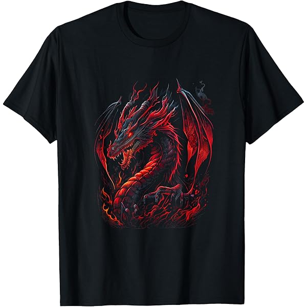 Amazon.com: Red Japanese Dragon y2k Aesthetic Grunge 90s