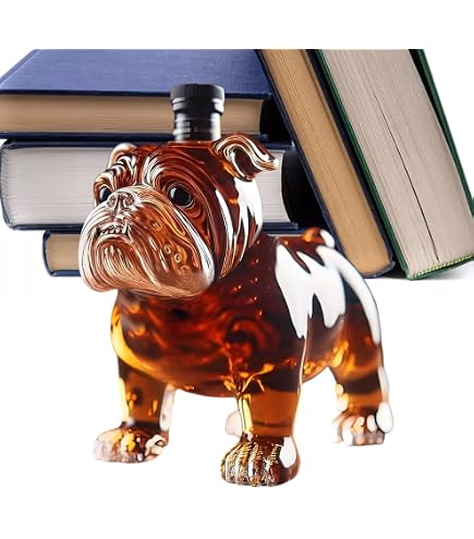 Décanter Bouteille De Whisky Funny French Bulldog - Verre Transparent 7x5x5 Pouces - Carafe Humoristique Pour Vin, Tequila - 10