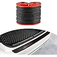 Ziciner Car Rear Bumper Protector Guard, Auto Anti-Scratch Collosion Rubber Trunk Door Entry Guards, Non-Slip Vehicle Bumper Protection Strip, Fit for Most Cars, Vans (35"x2.7", Red & Black Sport)
