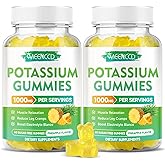 Potassium Citrate Gummies 1000mg, High Potency Potassium Supplement Gummies for Adults Women & Men, Support Leg Cramps & Muscle Health, Sugar-Free, Pineapple Flavor, 120 Count