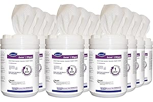 Oxivir Diversey 1 100962573 Disinfectant Cleaning Wipes, Pre-Moistened with Accelerated Hydrogen Peroxide AHP, Unscented, 60 Large 10x10-Inch Wipes, 1-Canister (Pack of 12)