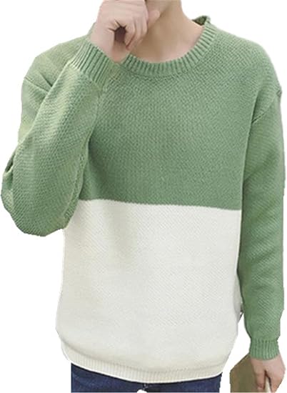 Amazon ファンノシ Fanessy メンズ セーター 長袖 ラウンドネック 春 秋 ブルー ピンク ブラック グリーン 青春 かっこいい ゆったり カジュアル ニットウェア 日系 アクリル 自然 心地よい クール おしゃれ セーター 通販