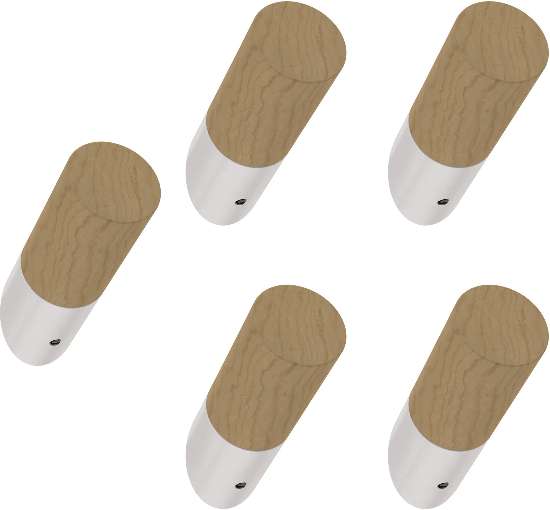 Franklin Brass B41615-PUW-B 2-1/4" Modern Slant Hook, Pine Unfinished & Pure White