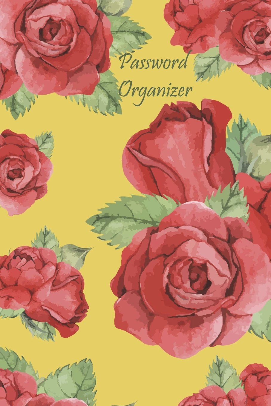 Password Organizer: Web Password Book / Password Book / Password Journal / Internet Password Book (Hand drawn red rose isolated): Volume 2