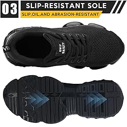 OWIF Steel Toe Work Shoes for Men Women Comfortable