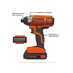 BLACK+DECKER 20V MAX* POWERCONNECT 1/4 in. Cordless