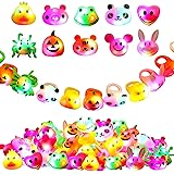 44 Pcs Party Favors for Kids/Adults, Prizes Flashing LED Light Up Jelly Rings Birthday Gifts Glow in The Dark Party Supplies 