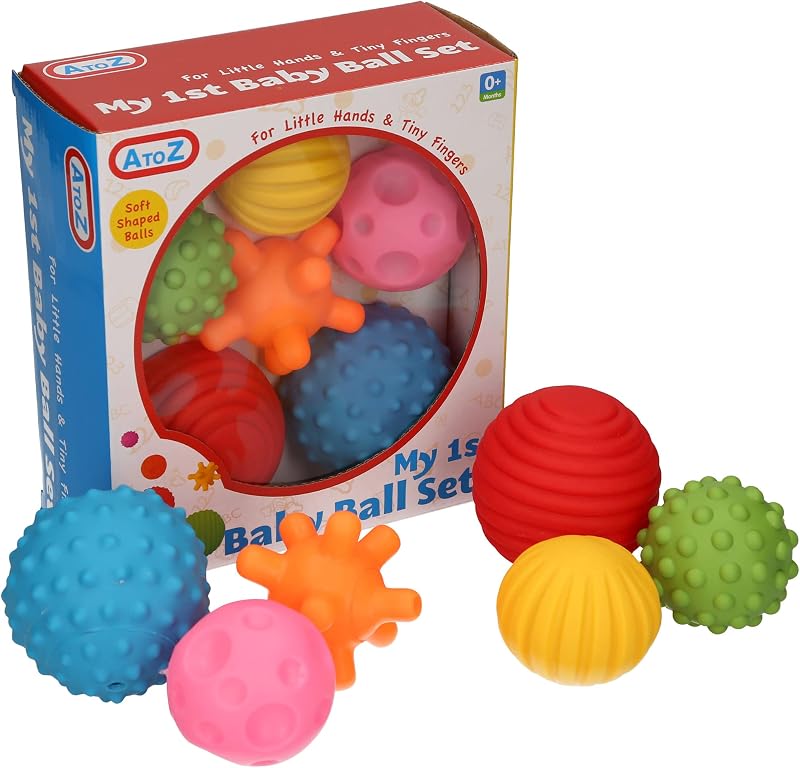 Atoz A to Z 61017 My First Baby Multi Textured Sensory Soft Balls