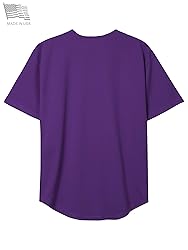 Hat and Beyond Mens Baseball Button Down Jersey