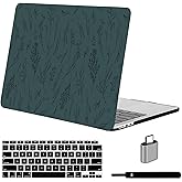 LanBaiLan Case Compatible for MacBook Air 13.6 inch M4 M3 M2 Chip 2022 2023 2024 2025 Release with Liquid Retina Display Model A2681 A3113 A3240, Plastic Hard Shell Case & Keyboard Cover, Dark Green