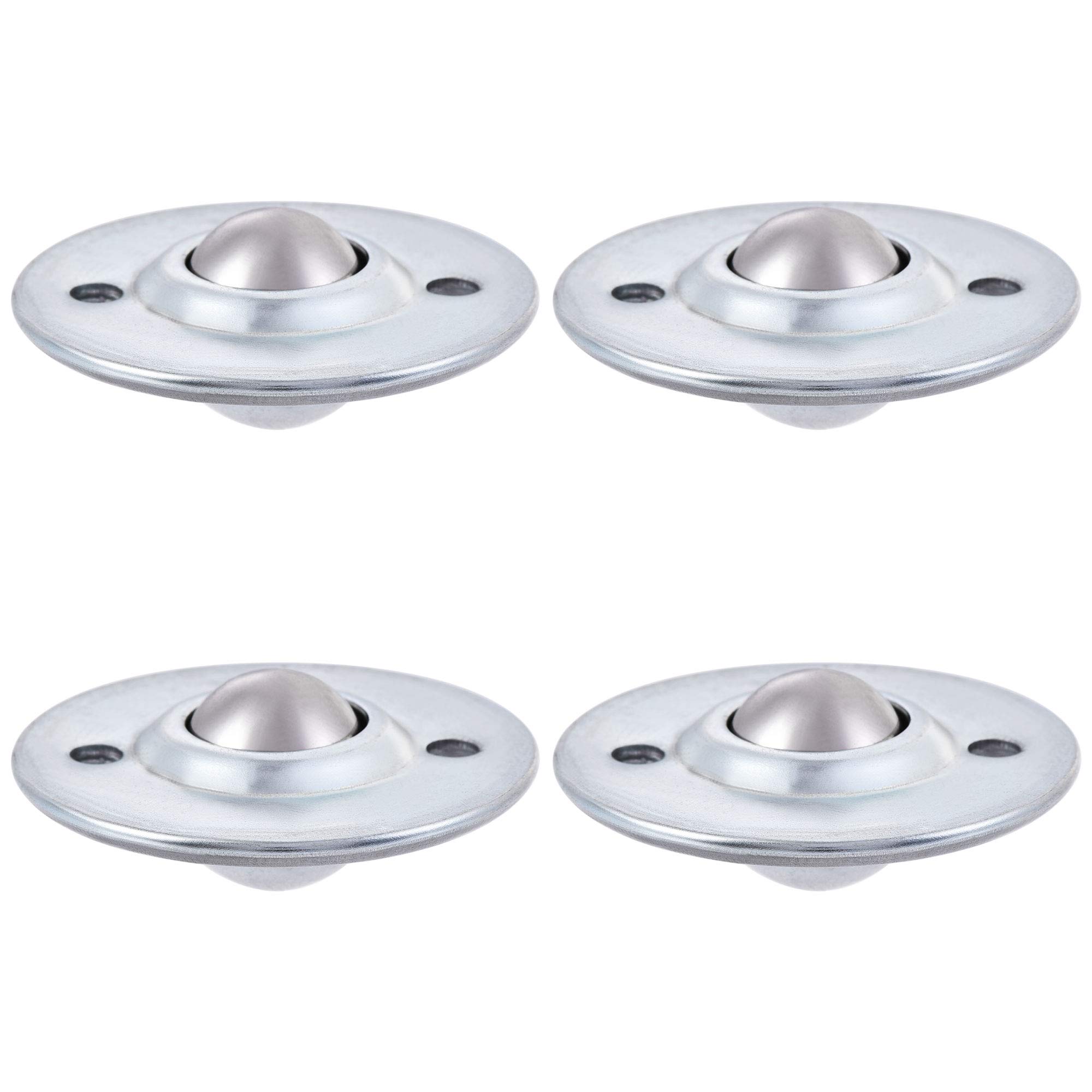 sourcing map Ball Transfer Bearing Unit 16mm 22Lbs Carbon Steel Flange-mount Type for Transmission Pack of 4