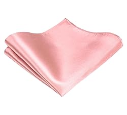 TIE G Solid Satin Color Formal Necktie and Pocket