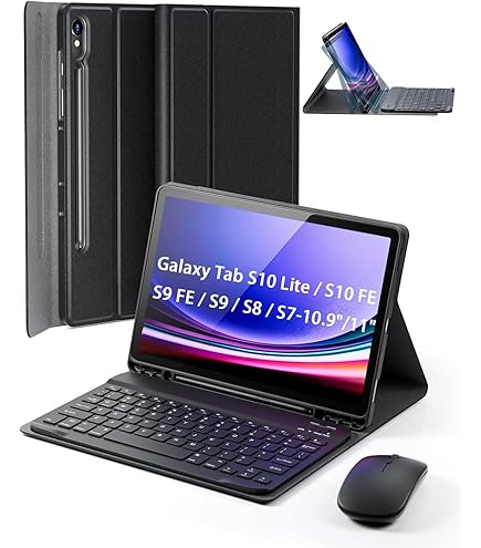 Amazon.com: Samsung Galaxy Tab S8 and Tab S7 Book Cover Keyboard