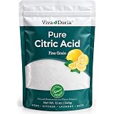 Viva Doria 100% Pure Citric Acid, Food Grade, Fine Grain, 12 oz  (340 g) | Perfect for Homemade Recipes, Fine Granular Texture, Simple, Multi-Purpose Ingredient, Versatile Household Essential