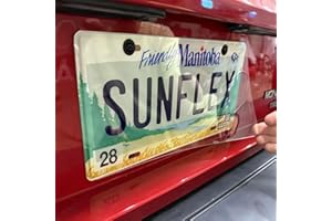SUNFLEXZONE Advanced Privacy License Plate Cover – 3-in-1 Design Privacy Protective Frames &Anti- Glare, Waterproof & UV Resistant,Transparent Tag Guard for All-Weather Protection, (1 Piece) Easy to Install