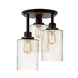 GLOBE Electric 65904 3-Light Bronze Semi-Flush