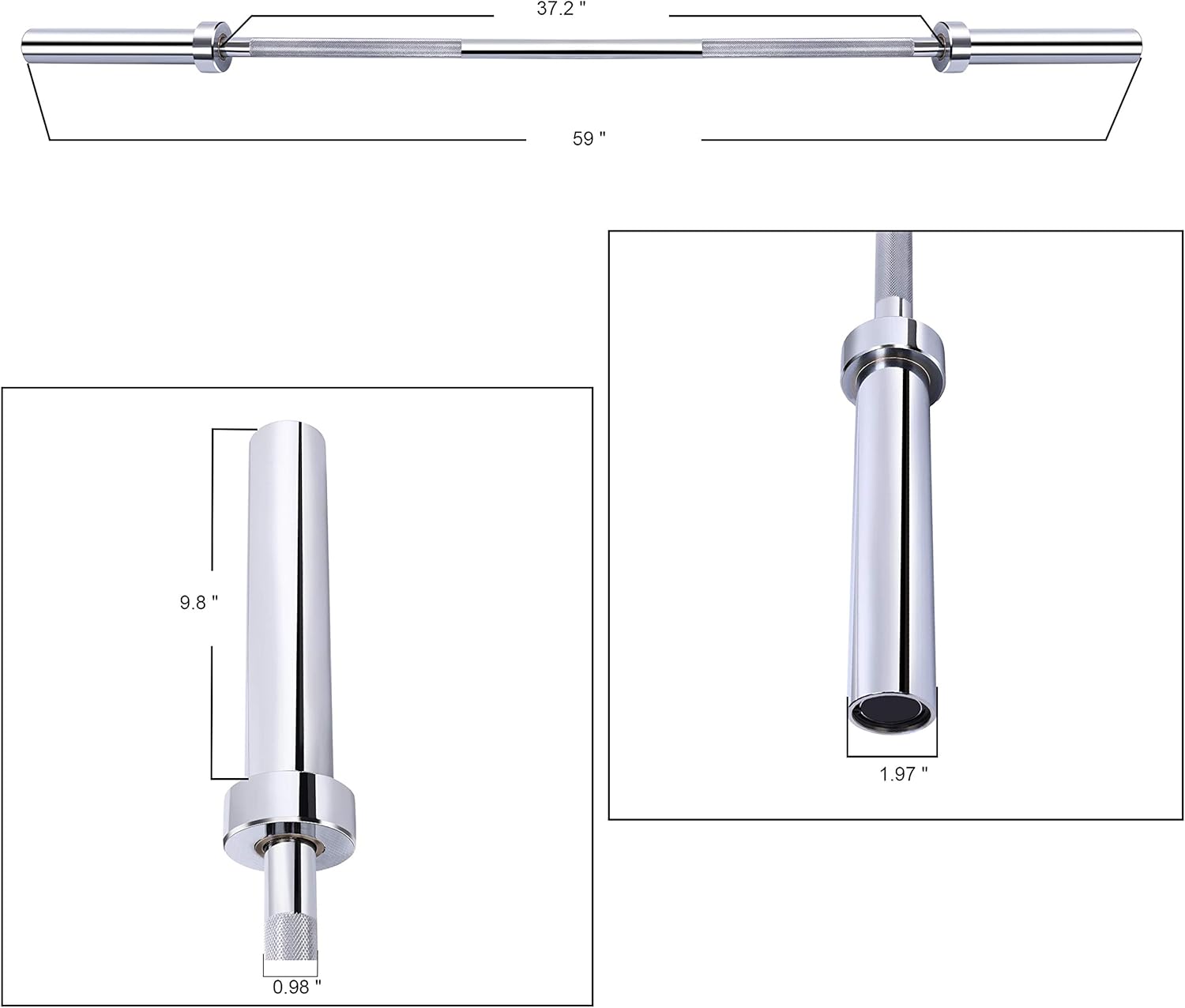 Sporzon! Olympic Barbell Standard Weightlifting Barbell: Sports & Outdoors