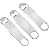 TAO Cicada 3 Pack 7"Stainless Steel Bottle Opener，Professional Grade Heavy Duty Flat Bottle Opener In Kitchen, Bar, Restaurant, Party, or Daily (3)