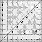 Creative Grids Quilt Ruler 8-1/2in x 8-1/2in Square &ndash; CGR8 &ndash; Made in USA, Non-Slip Grip Acrylic Quilting, Sewing, Crafting, Patchwork Ruler for Measuring &amp; Cutting Fabric