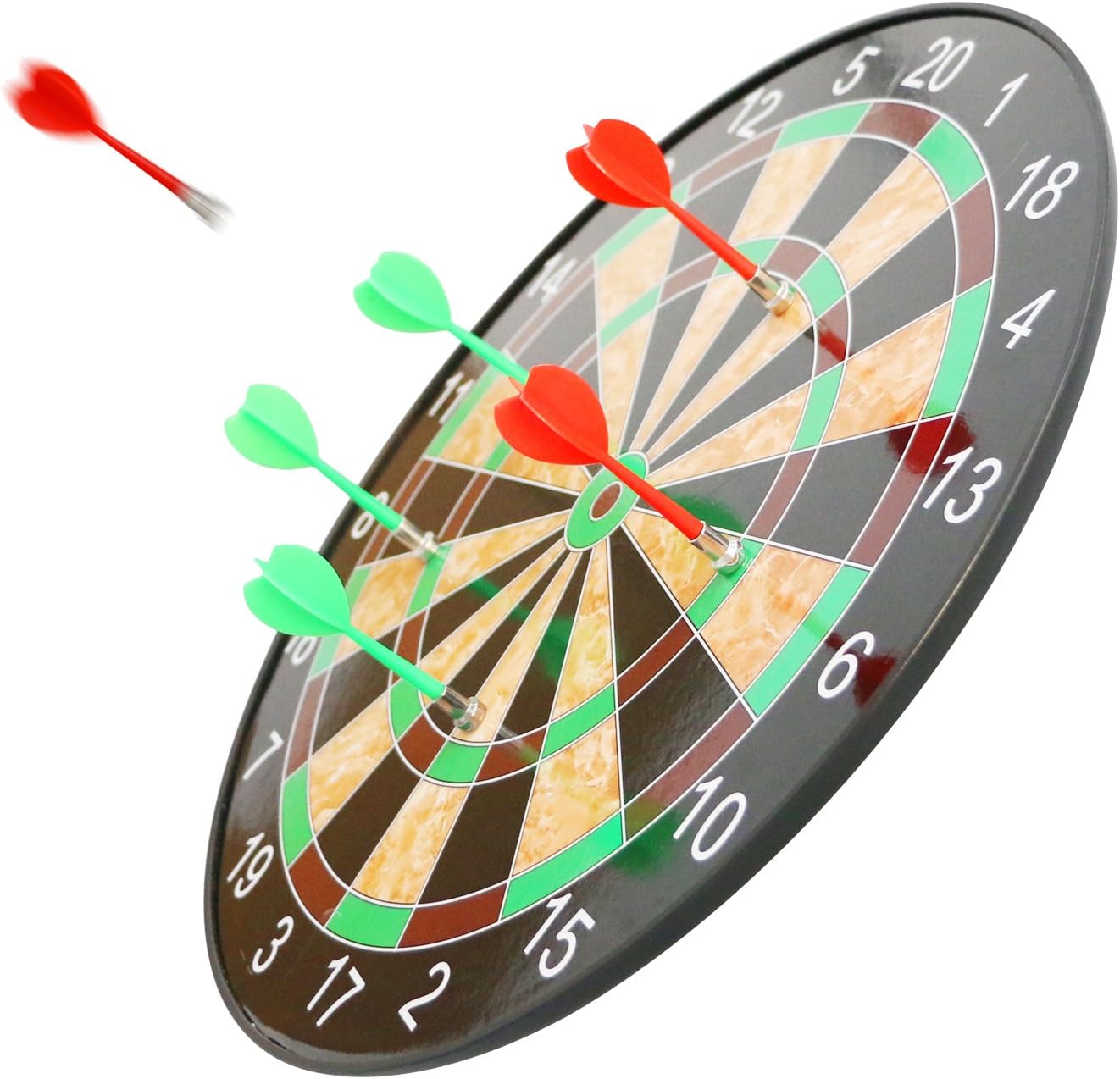 Scotamalone Magnetic Dart Board 17 Inch Dart Board with 6 Magnet Darts - Excellent Indoor Game and Party Games - Magnetic Dart Board for Kids and Adult