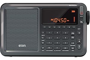 Eton NELITEEXECUTIVE Elite Executive AM/FM/Aircraft Band/SSB/Shortwave Radio with RDS & Custom Leather Carry Cover
