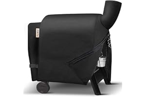 PasWith Grill Cover for Traeger Pro 34/780 Series,[900D Heavy Duty] Wood Pellet Smoker Cover, for Traeger Texas 34,Z Grills 700,Pro 34, Full Length Barbecue Cover,Black