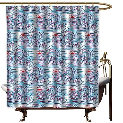 Amazon Com Lewiscoleridge Colorful Shower Curtain Hawaii Hee Nalu