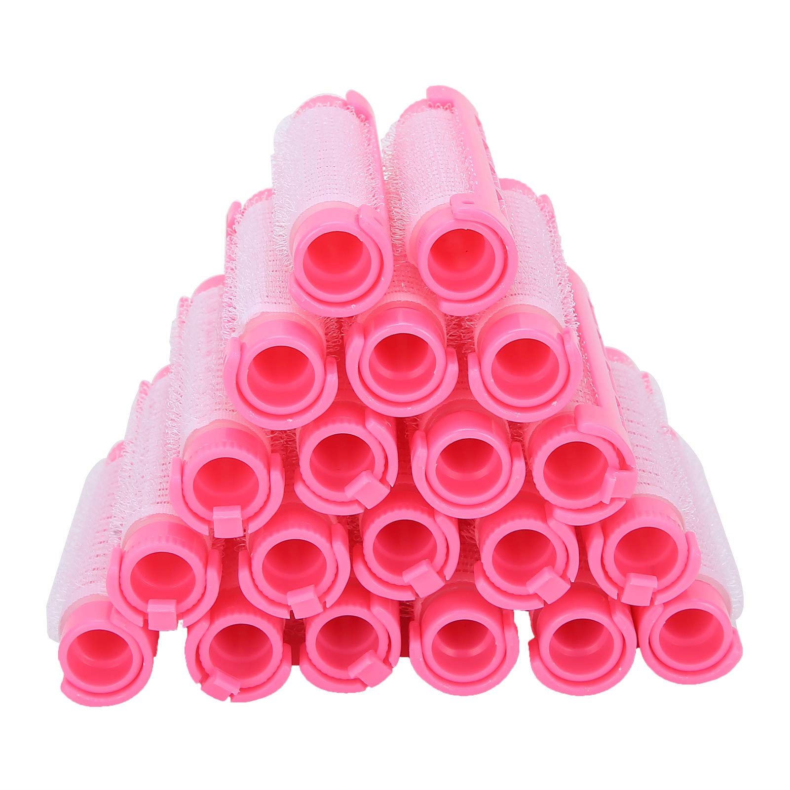 Uxsiya 20pcs Hair Rollers Hair Perm Rods Fluffy Perming Rod Hair Curler Hairdressing Tool Kit for Girls & Women Hair DIY Design(Pink)