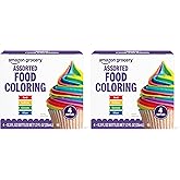 Amazon Fresh, Assorted Food Coloring, 1.2 Fl Oz (Previously Happy Belly, Packaging May Vary) (Pack of 8)