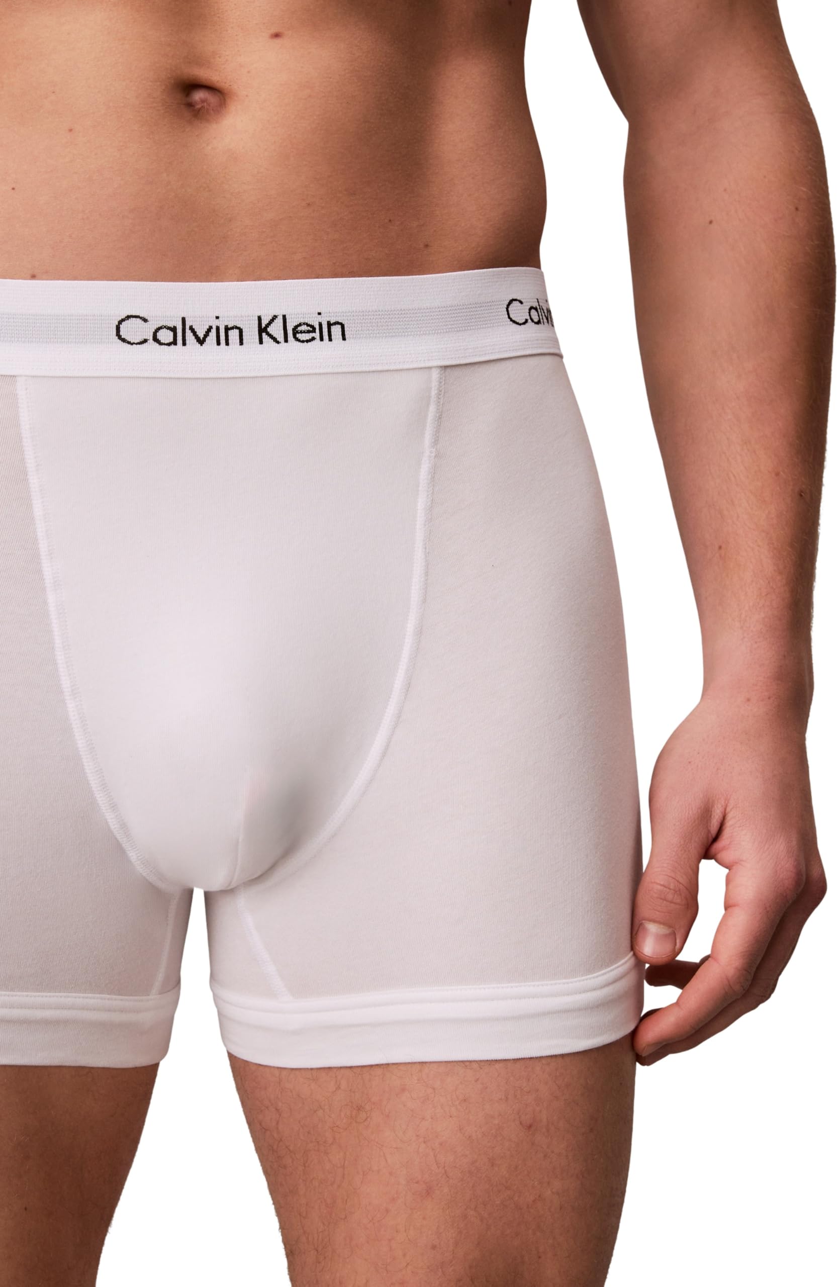 Calvin Klein Herren 3er Pack Boxershorts Trunks Unterwäsche, Weiß (White), XS 3