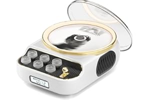 4-in-1 Retro Portable CD Players with Bluetooth Speakers, FM Radio, Night Light, LCD Display, 4000 mAh Battery, Vintage Radio