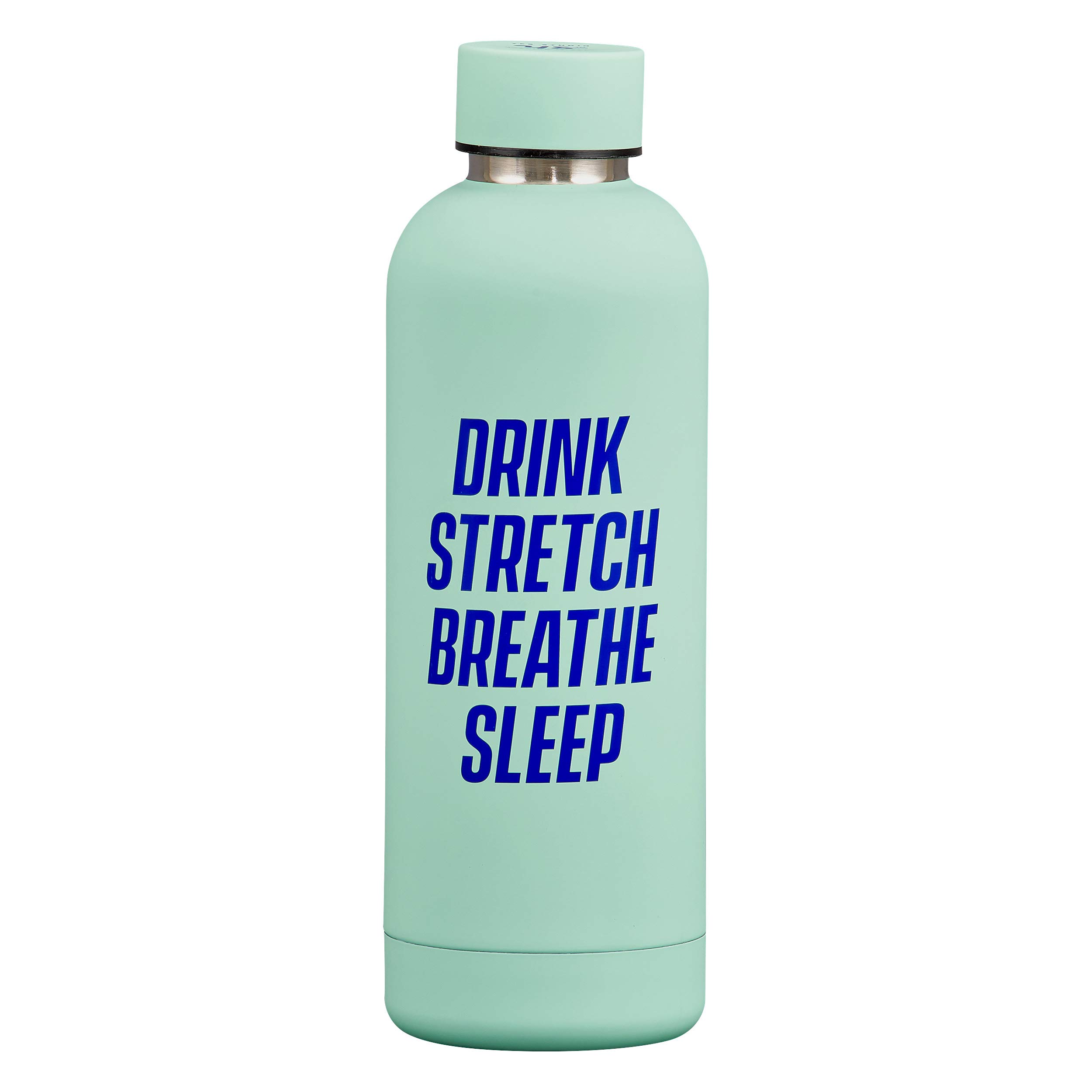 Yes Studio YST202 Water Bottle-Drink Stretch Breathe Sleep, 18/10 Steel