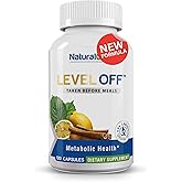 Natural Cure Labs Level Off Anti Spike Formula Glucose Supplement – Capsules for Metabolic Health, Helps Moderate Glucose Spikes, Vegan, Non-GMO, Gluten Free (120 Count (Pack of 1))