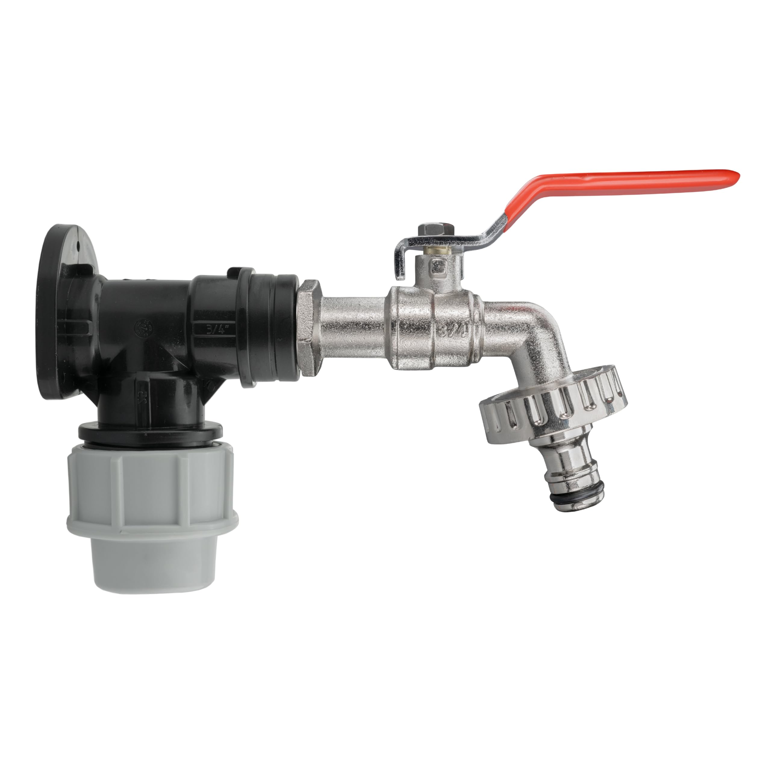 25mm mdpe Water Supply Pipe Back//wallplate with Garden Easy Turn Lever tap for Standpipe or Outdoor Watering,Universal Garden Hose Connector