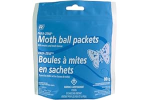 Mothball Packets for Indoor Use – Kills Moths & Larvae, Protects Clothing, Easy to Use, Safe Packets, 90g – Closet, Drawer, S
