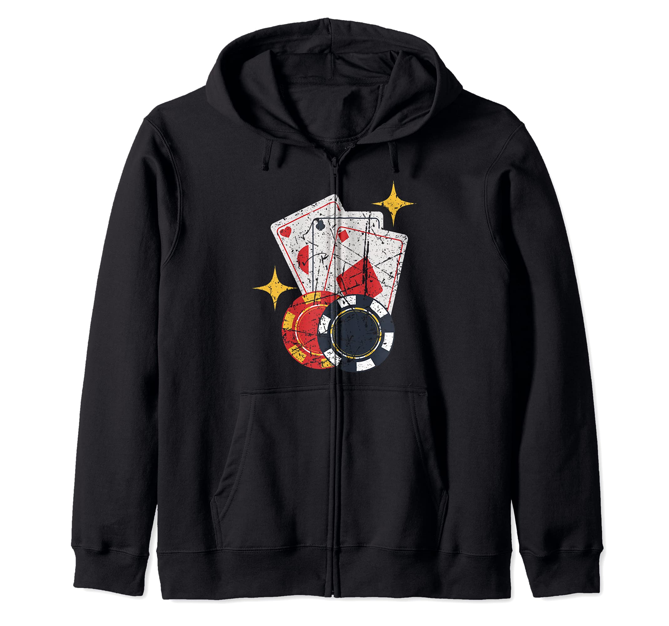 Funny Casino Donor Design Poker Player Zip Hoodie