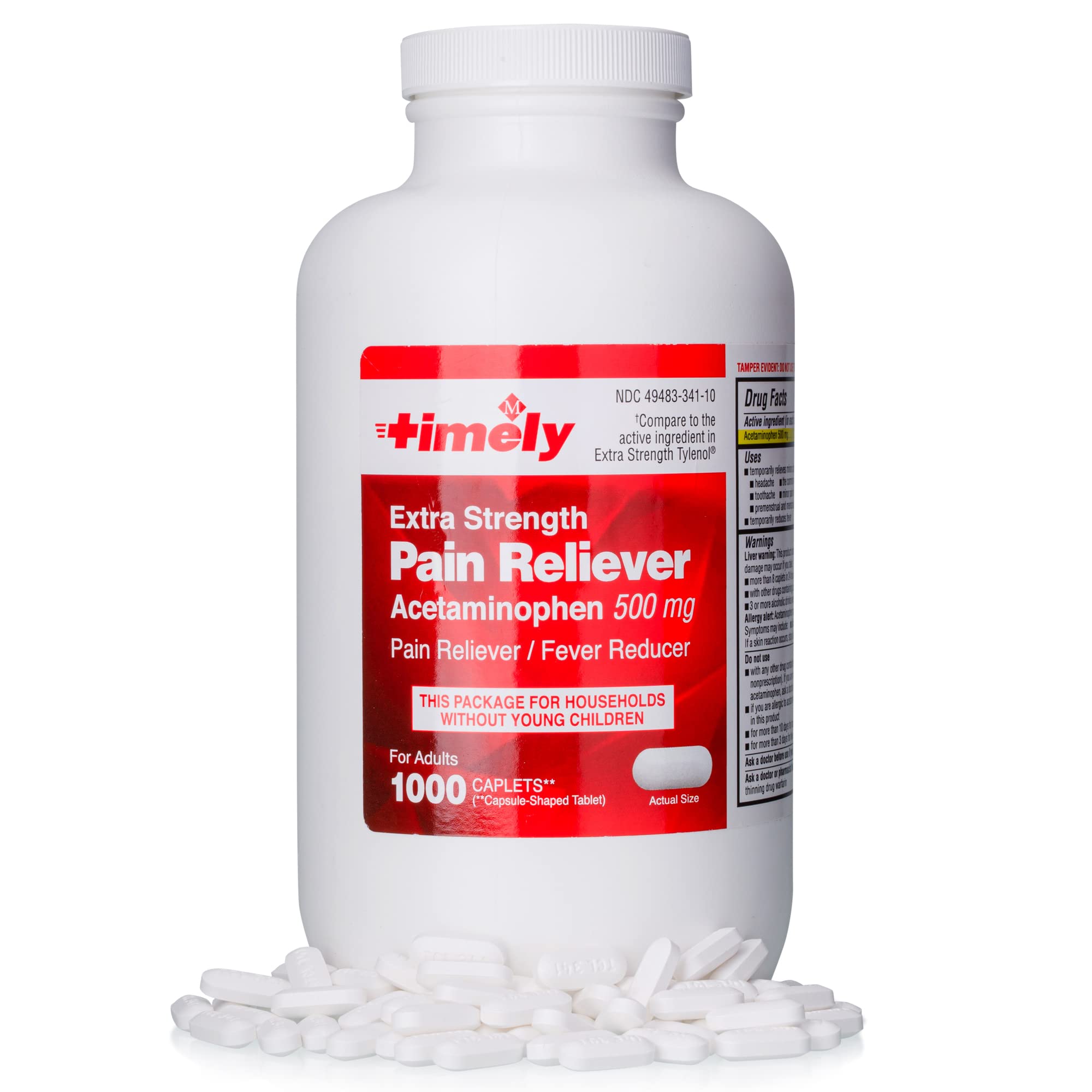 Mua Timely Acetaminophen 500 MG Tablets 1000 Count Extra Strength