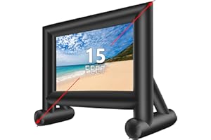 15' Inflatable Outdoor Projector Movie Screen - XHYCPY Inflatable Projection Movies Screens Great for Outdoor Backyard Pool F