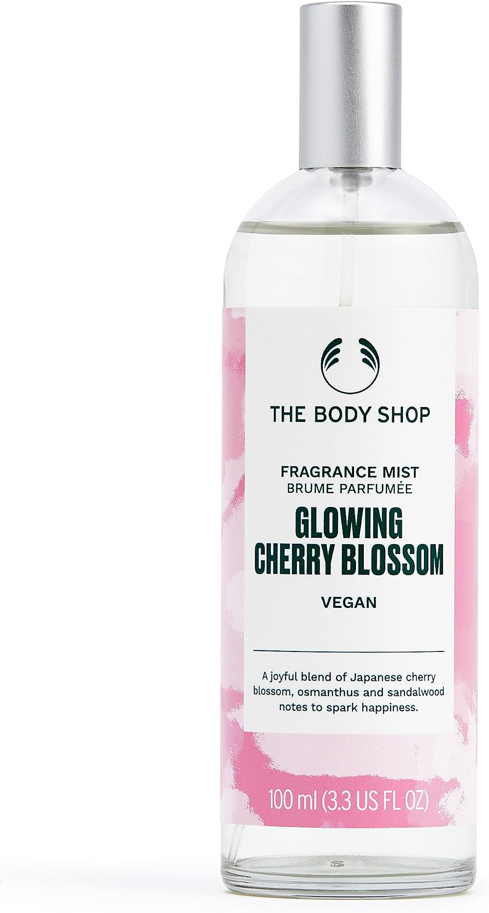 The Body Shop Glowing Cherry Blossom Fragrance Mist 100ml Japanese Floral Vegan