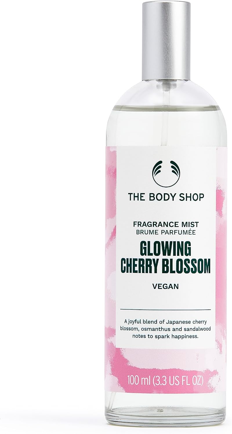 The Body Shop Glowing Cherry Blossom Fragrance Mist 100ml Japanese Floral Vegan