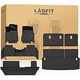 LASFIT Floor Mats & Seatback Mats & Cargo Mat for Nissan Armada/Infiniti QX80 2025-2026 (Fit 8 Seats, Not Fit 7 Seats), Custom Fit All Weather TPE Easy Clean Durable Floor Liners Car Mats,Black