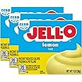 Jell-O Zero Sugar Lemon Instant Pudding & Pie Filling Mix 1 oz Box (Pack of 3) with Mood Spoons