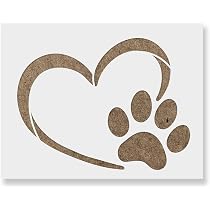 Amazon.com : Heart Paw Stencil Template for Walls and Crafts - Reusable  Stencils for Painting in Small & Large Sizes : Arts, Crafts & Sewing