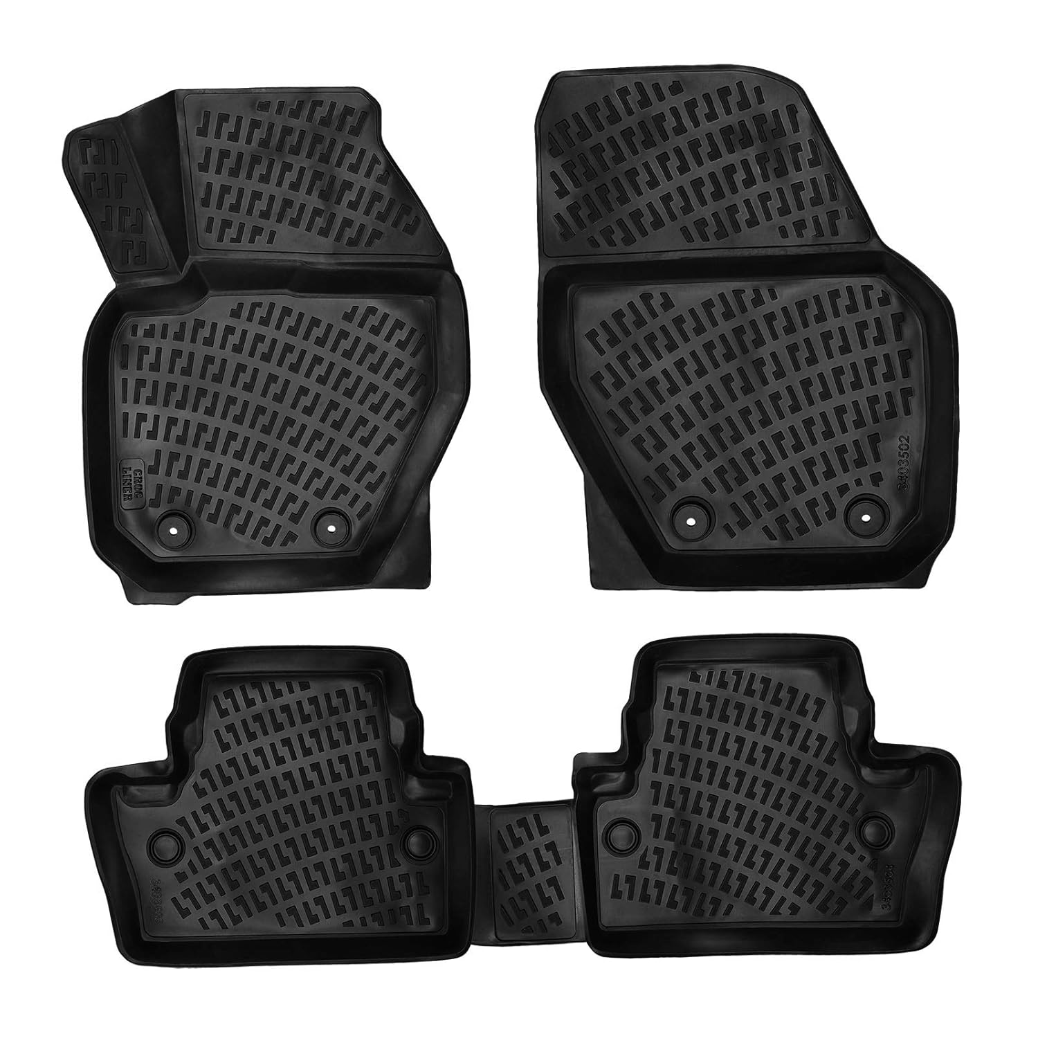 Crocliner Floor Mats Front And Rear All Weather Custom Fit Floor