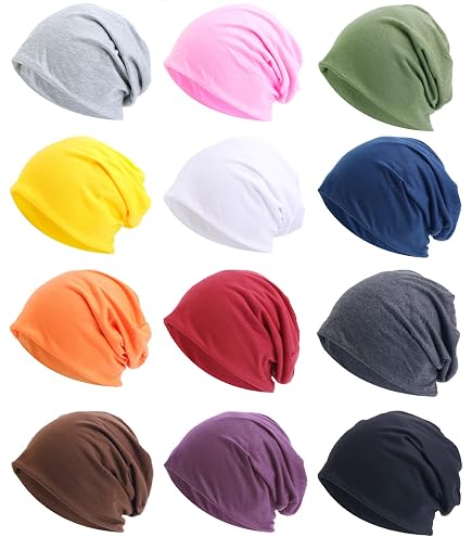 Syhood 18 Pieces Thin Knit Slouchy Cap Hip-Hop Sleep Cap  display picture 1