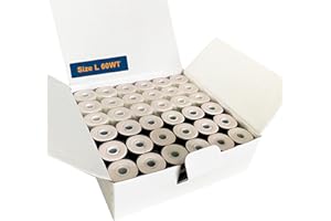 HimaPro 144 Prewound Bobbins for Embroidery Machines Size L (SA155) Cardboard Sided Good for Brother, Babylock, Janome, Bernina, Husqvarna, Pfaff Embroidery Machines Etc (Black & White) - 60 Weight
