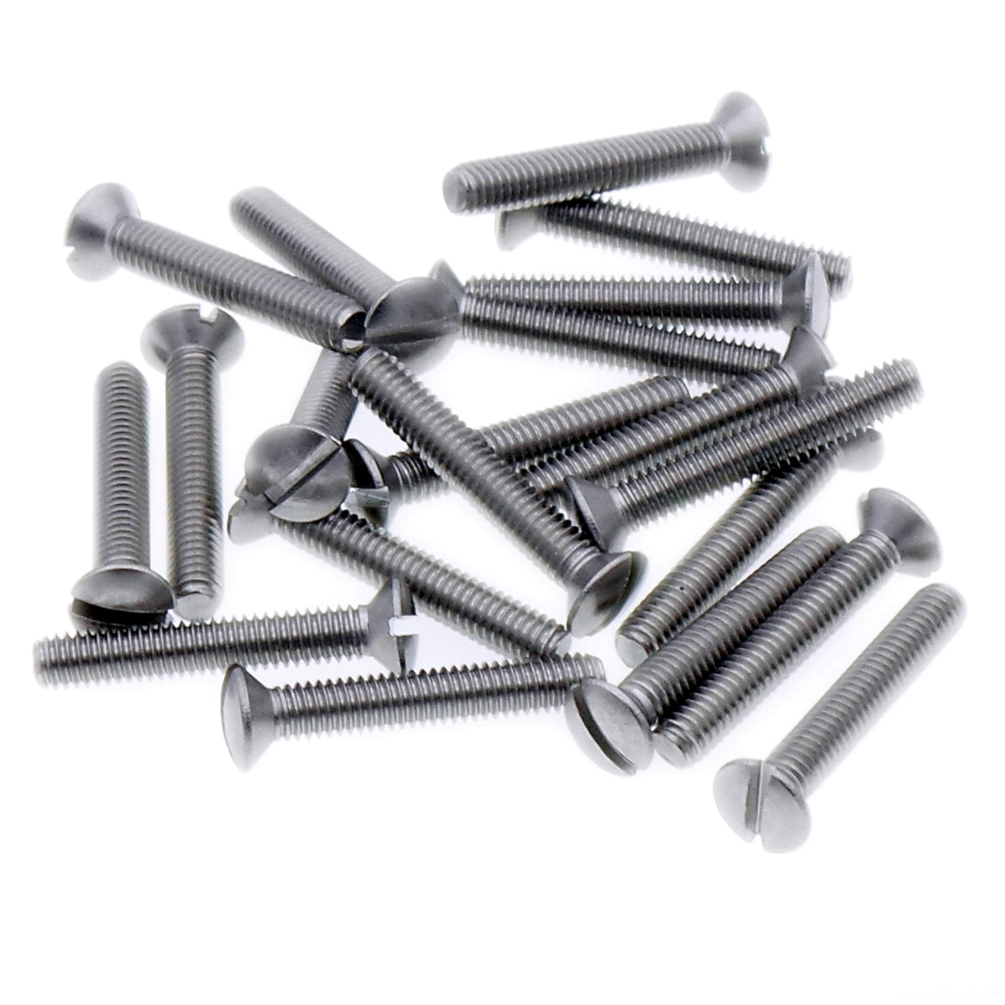 M5 (5mm x 45mm) Slot Raised Countersunk Machine Screw (Bolt) - Stainless Steel (A2) (Pack of 20)