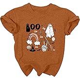 Toddler Boys Girls Halloween T Shirt Halloween Boo Shirt Pumpkin Shirts Cute Retro Tee Tops