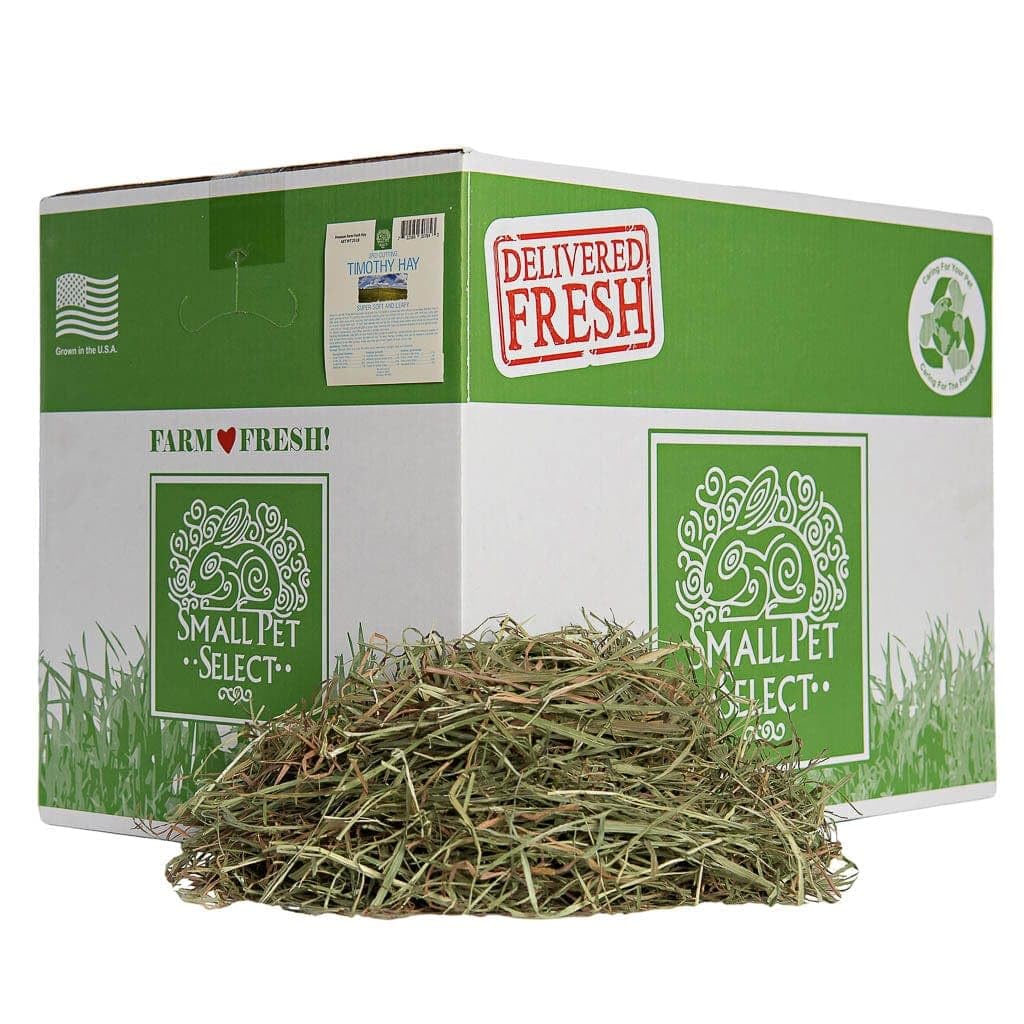 Small Pet Select 3rd Cutting Super Soft Timothy Hay Pet Food for Picky Eaters, Rabbits, Guinea Pigs, and Other Small Animals, Easy to Store Box, 20 Lb (9.07 kg)